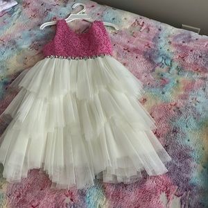 Little girls lace & sequin dress -
